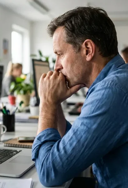 dain a6 es hubspot emails spam marketing Director de marketing revisando metricas de email con resultados negativos