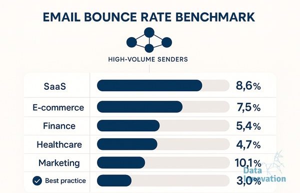 Featured image: Email Bounce Rate Benchmark By Industry in Practice: Lessons from High-Volume Senders